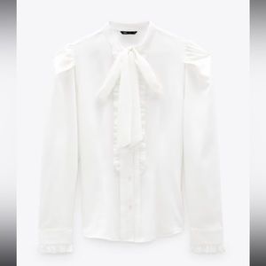 Zara elegant white shirt with straps